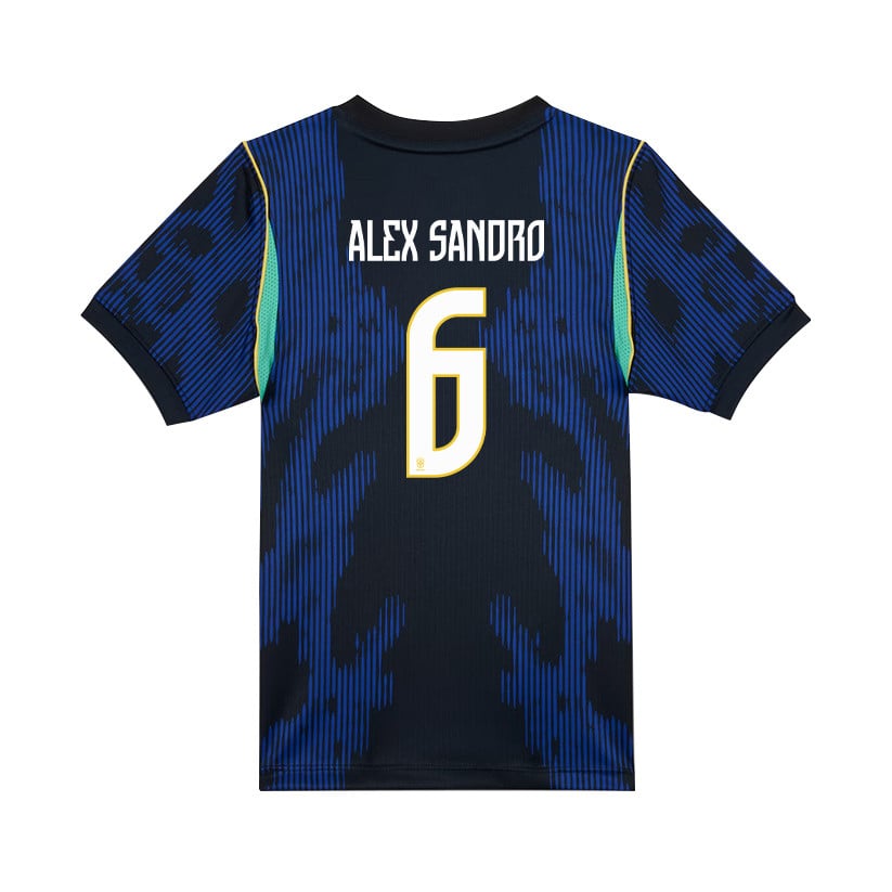 Alex Sandro 6 Brazil National Team 2026 Youth Away Jersey - Blue