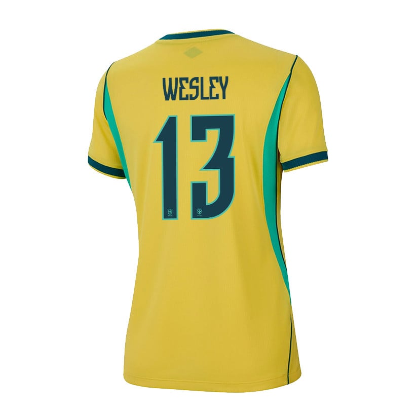 Wesley França 13 Women's Brazil National Team 2026 Home Jersey - Yellow