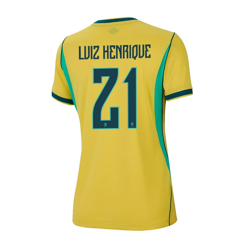 Luiz Henrique 21 Women's Brazil National Team 2026 Home Jersey - Yellow