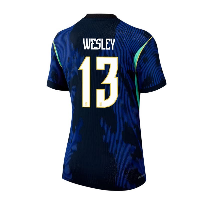 Wesley França 13 Women's Brazil National Team 2026 Away Jersey - Blue