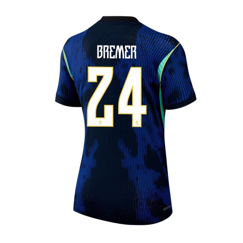Gleison Bremer 24 Women's Brazil National Team 2026 Away Jersey - Blue