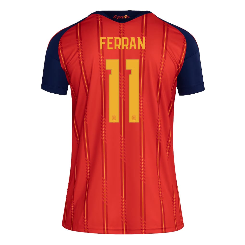 Ferran Torres 11 Women's Spain National Team 2026 Home Jersey - Red