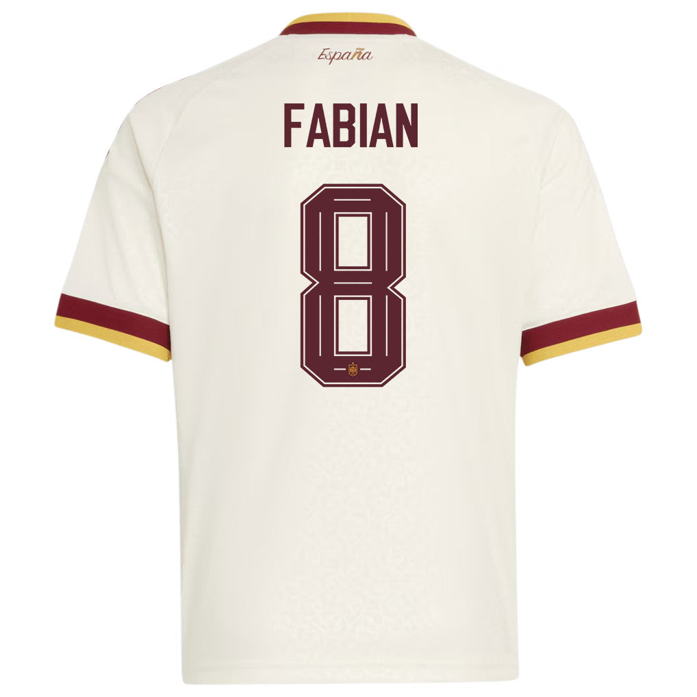 Fabián Ruiz 8 Spain National Team 2026 Youth Away Jersey - White