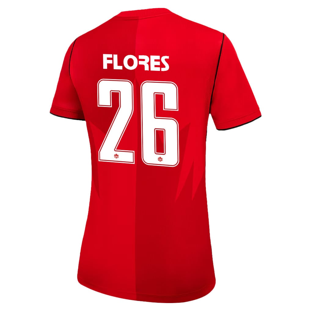 Marcelo Flores 26 Women's Canada National Team 2026 Home Jersey - Red