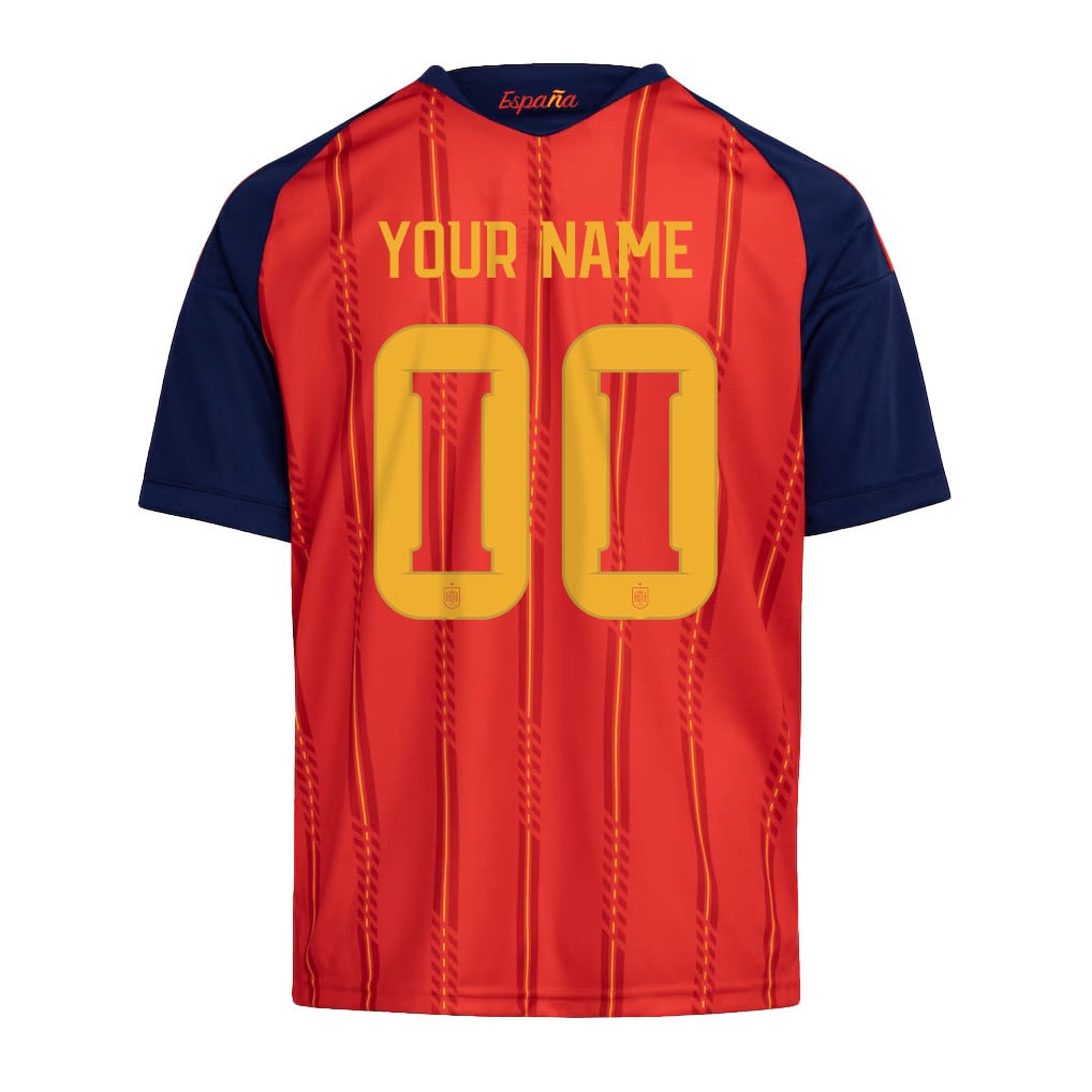 Spain National Team 2026 Youth Personalized Home Jersey - Red