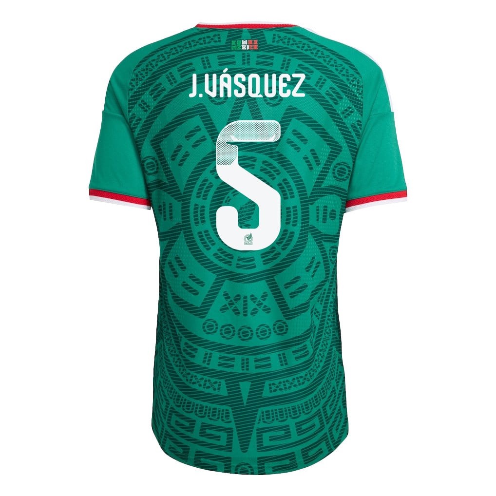 Johan Vásquez 5 Mexico National Team 2026 Home Jersey - Green, Men