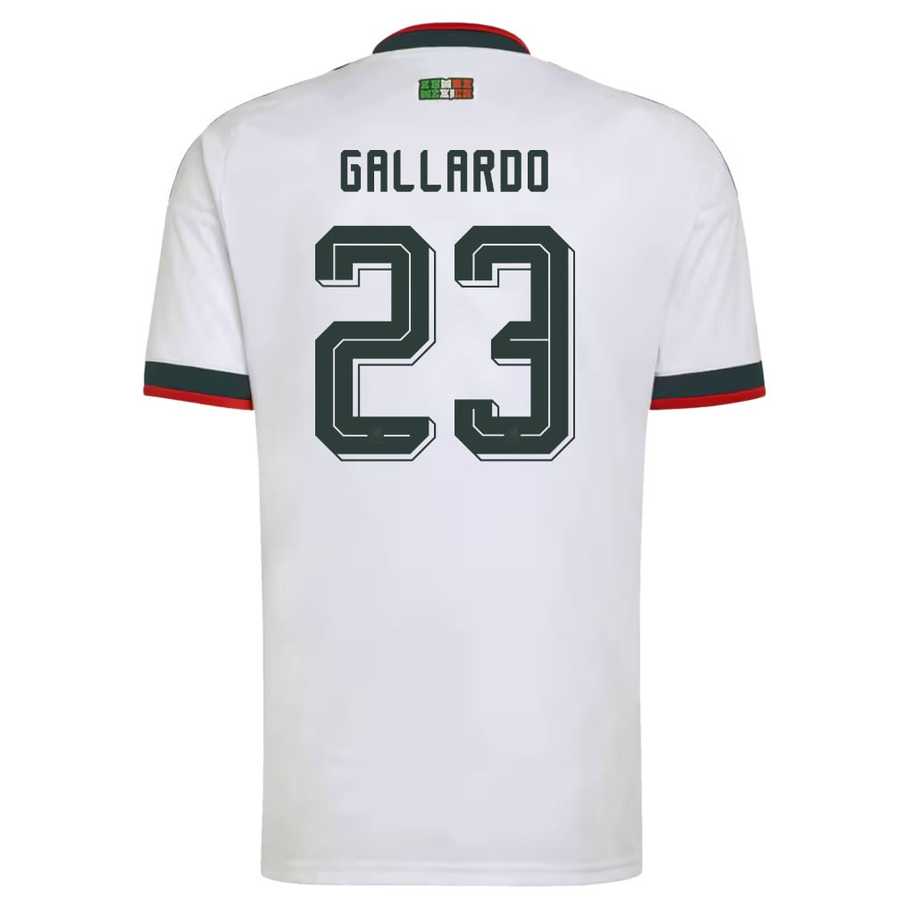 Jesús Gallardo 23 Mexico National Team 2026 Away Jersey - White, Men