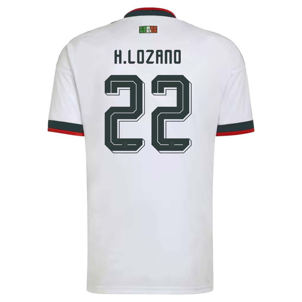 Hirving Lozano 22 Mexico National Team 2026 Away Jersey - White, Men