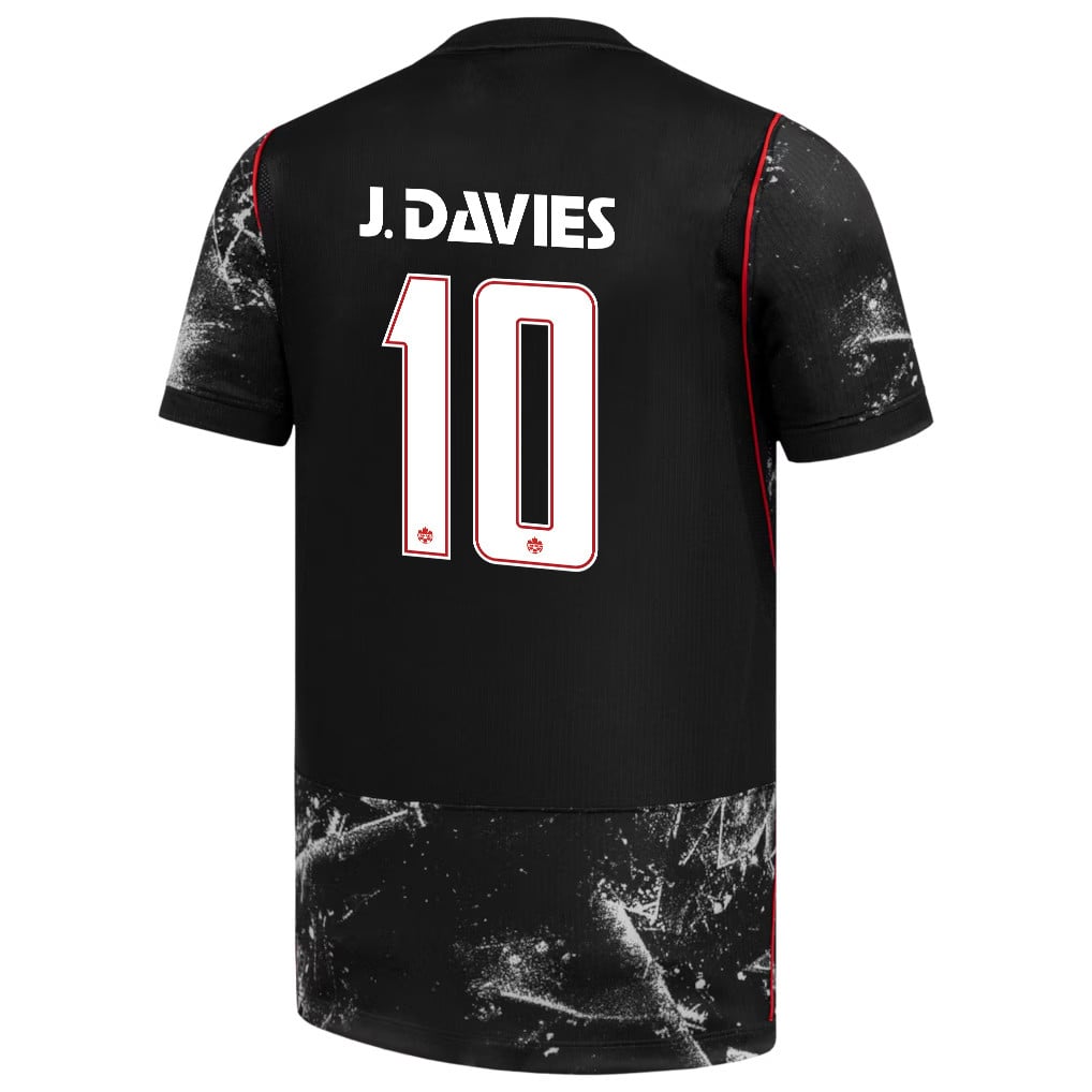 Jonathan David 10 Canada National Team 2026 Away Jersey - Black, Men