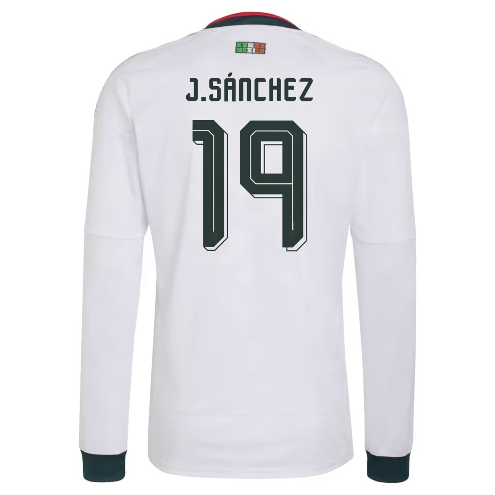 Jorge Sánchez 19 Mexico National Team 2026 Away Long Sleeve Jersey - White