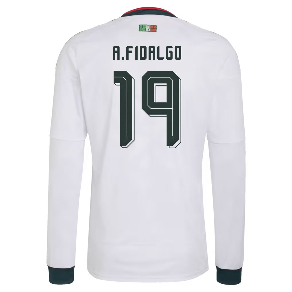 Álvaro Fidalgo 19 Mexico National Team 2026 Away Long Sleeve Jersey - White