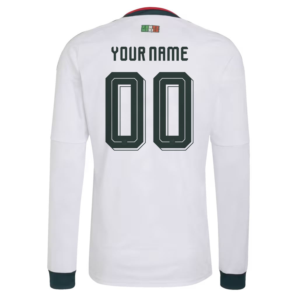 Mexico National Team 2026 Away Long Sleeve Jersey - Personalized - White
