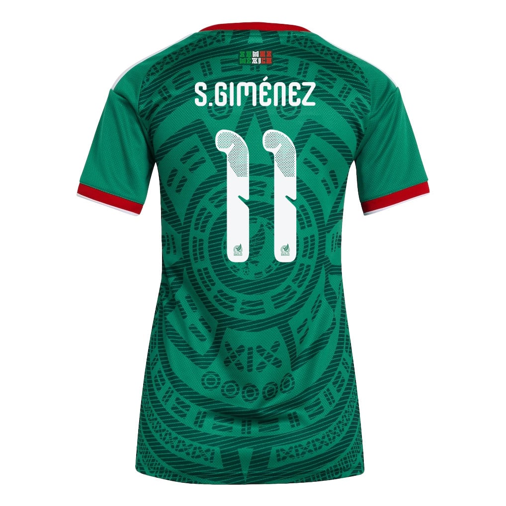 Santiago Giménez 11 Women's Mexico National Team 2026 Home Jersey - Green