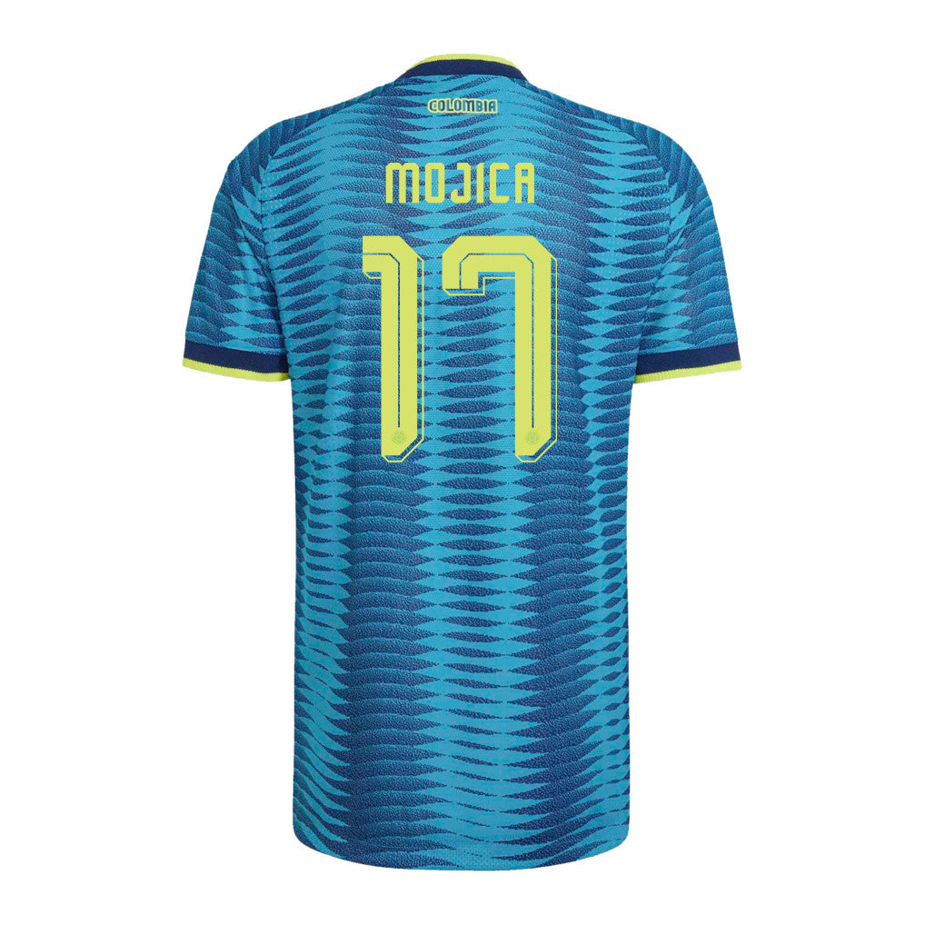 Johan Mojica 17 Colombia National Team 2026 Away Jersey - Turquoise, Men
