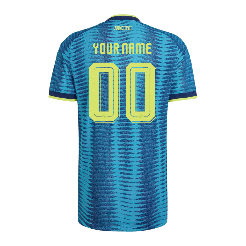 Colombia National Team 2026 Personalized Away Jersey - Turquoise, Men