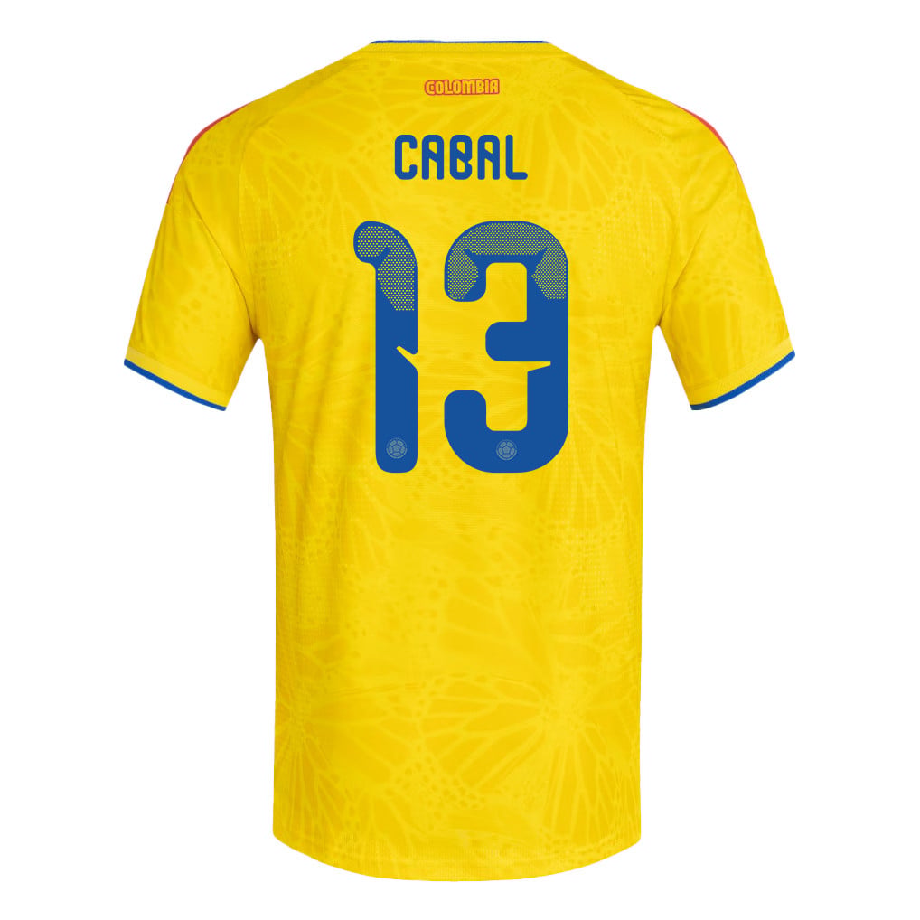 Juan Cabal 13 Colombia National Team 2026 Home Jersey - Yellow, Men