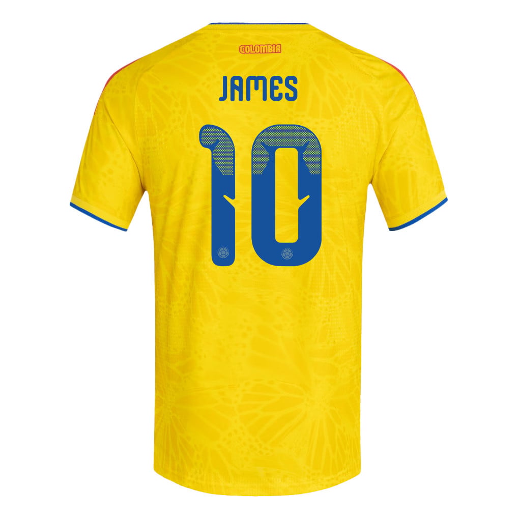 James Rodriguez 10 Colombia National Team 2026 Home Jersey - Yellow, Men
