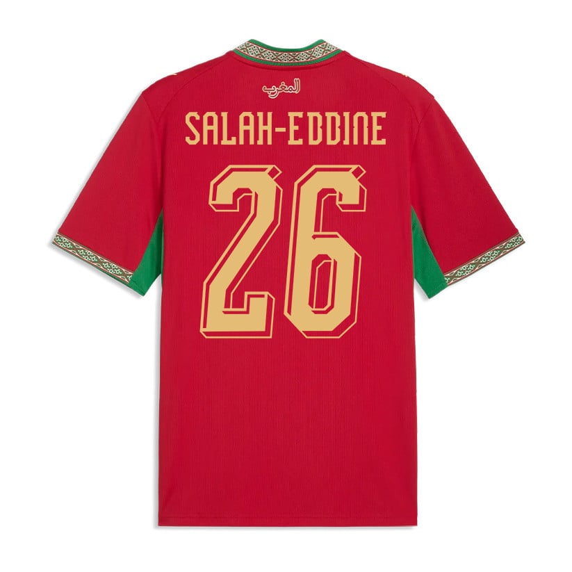 Anass Salah-Eddine 26 Morocco National Team 2026 Home Jersey - Red, Men