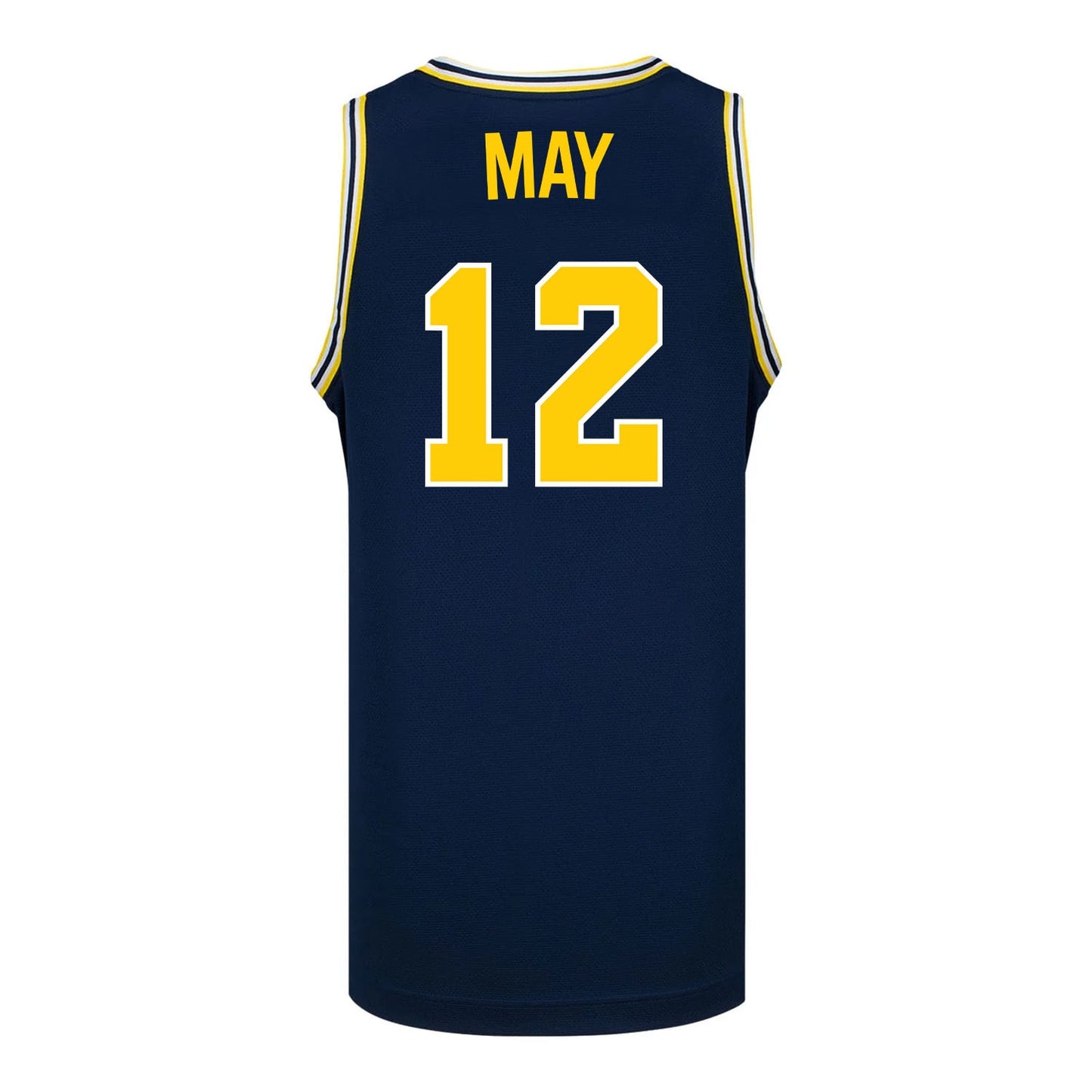 Charlie May 12 Michigan Wolverines 2026 Men's Basketball National Champions Jersey - Navy
