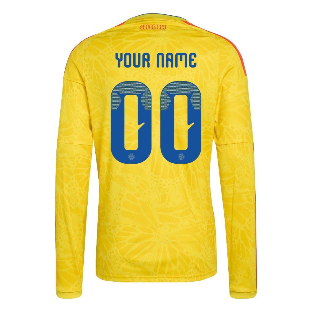 Colombia National Team 2026 Home Long Sleeve Jersey - Personalized - Yellow