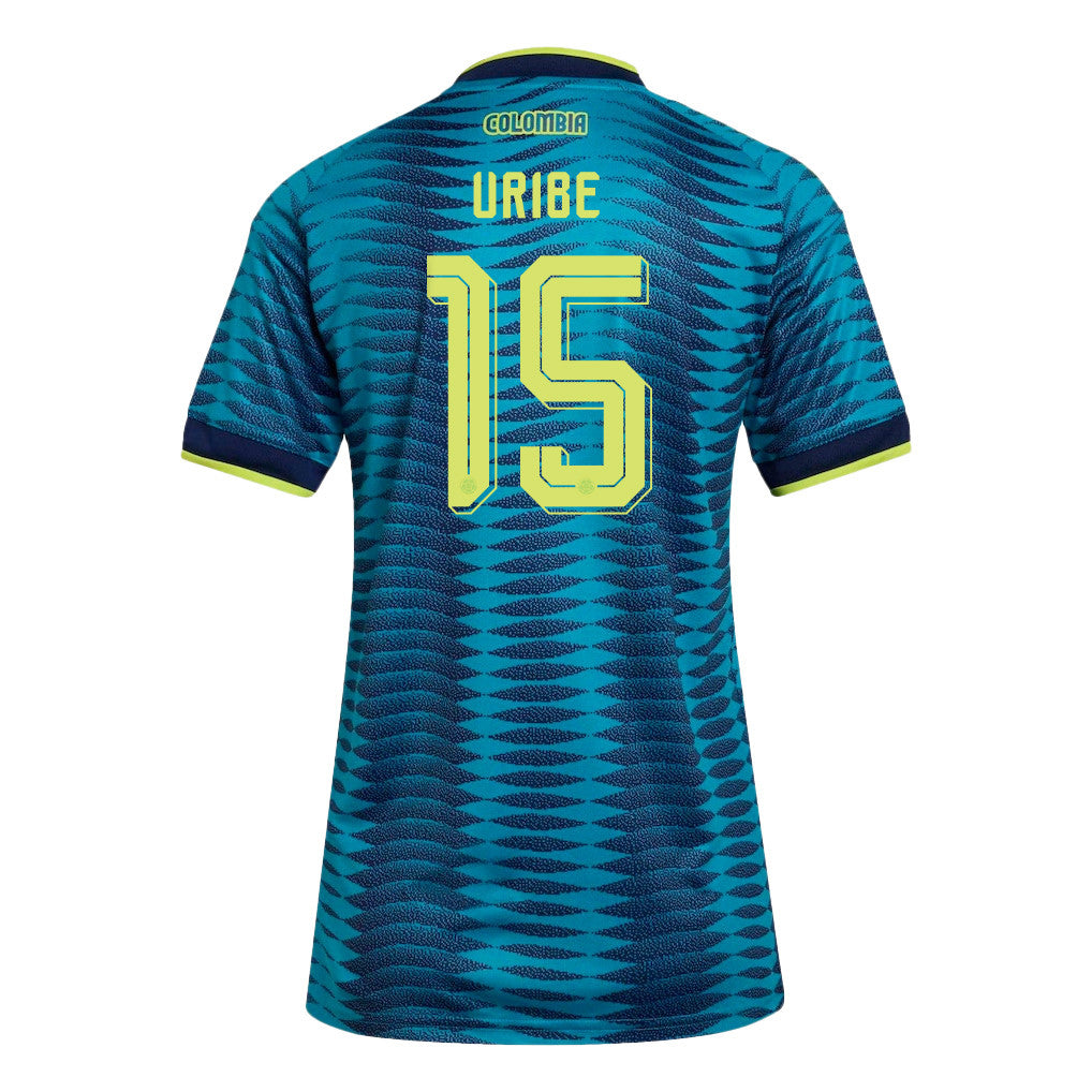Mateus Uribe 15 Women's Colombia National Team 2026 Away Jersey - Turquoise