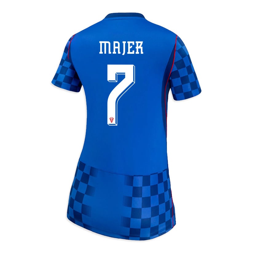 Lovro Majer 7 Women's Croatia National Team 2026 Away Jersey - Blue