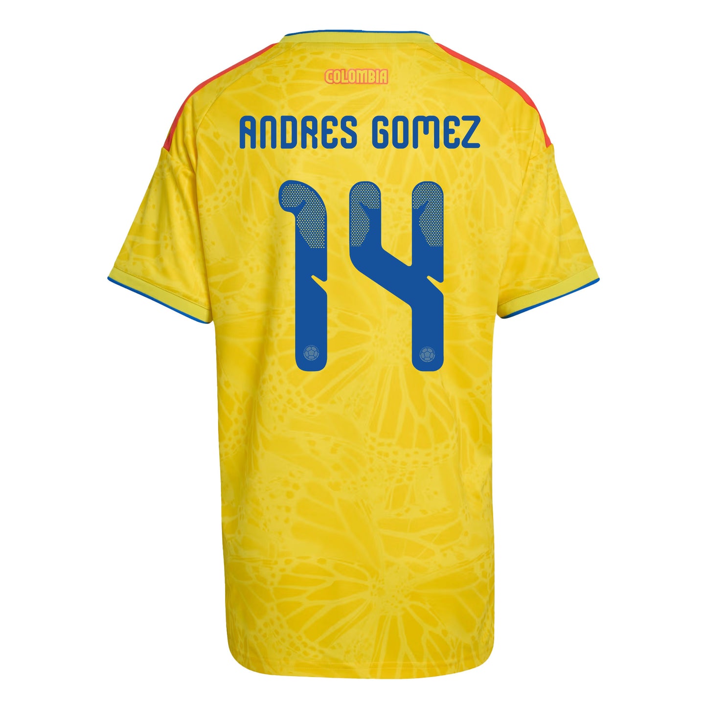 Andres Gomez 14 Women's Colombia National Team 2026 Home Jersey - Yellow