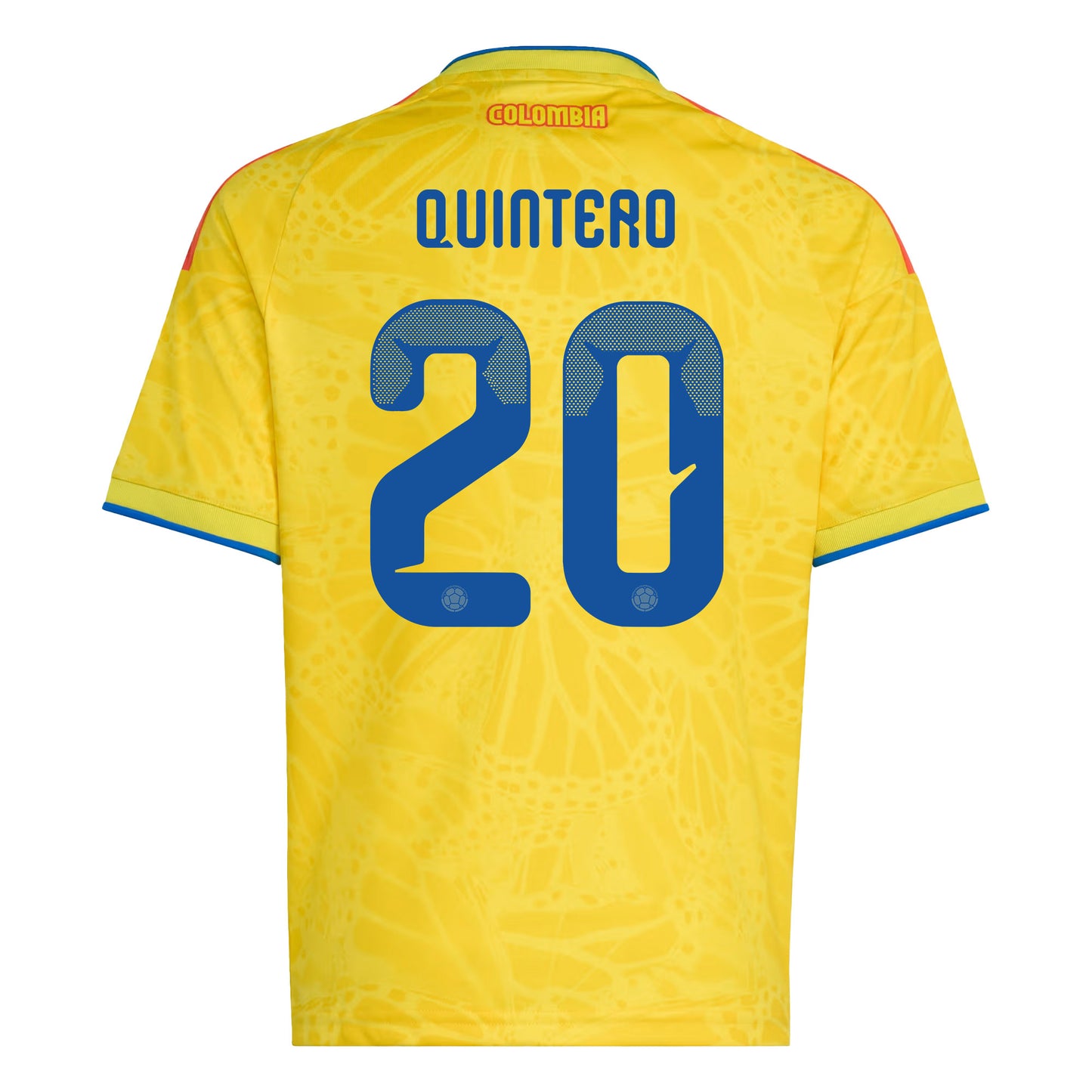 Juan Fernando Quintero 20 Youth Colombia National Team 2026 Home Jersey - Yellow