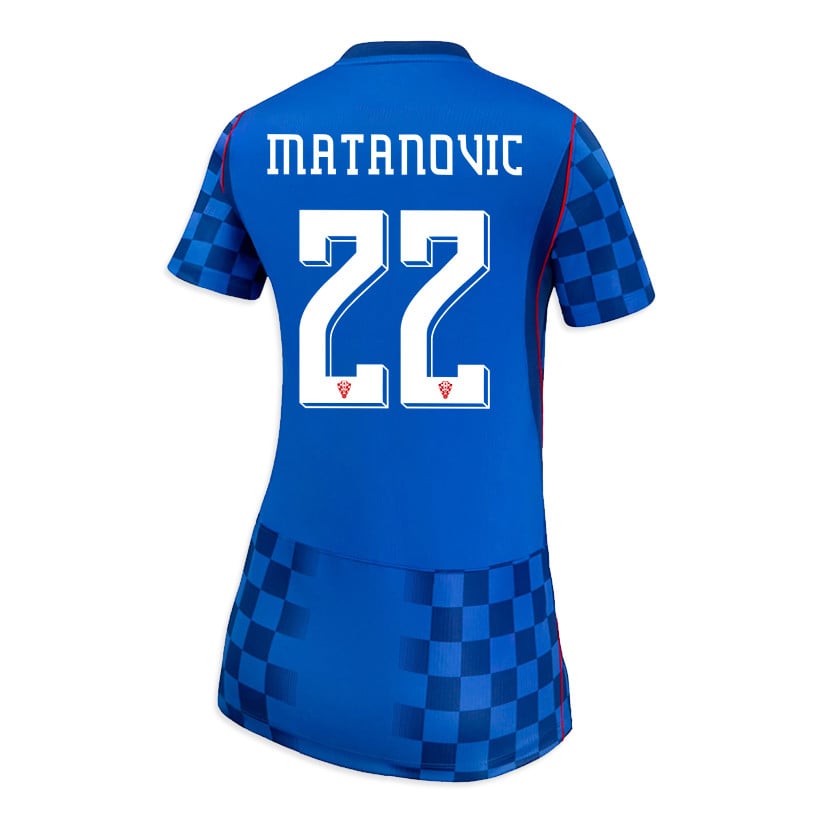 Igor Matanovic 22 Women's Croatia National Team 2026 Away Jersey - Blue