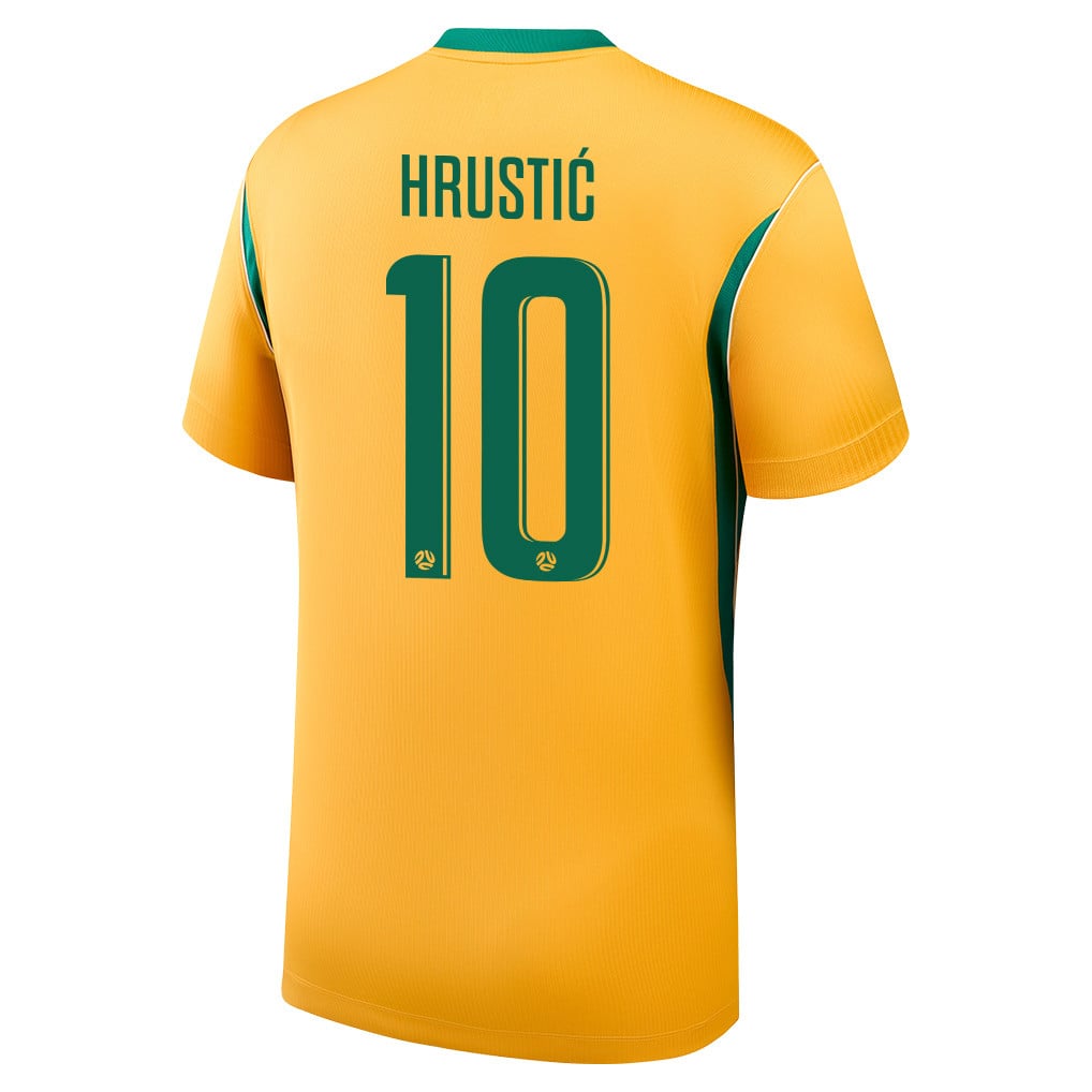 Ajdin Hrustić 10 Australia National Team 2026 Home Jersey - Yellow, Men