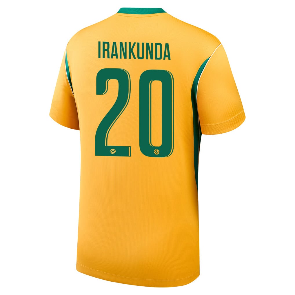 Nestory Irankunda 20 Australia National Team 2026 Home Jersey - Yellow, Men