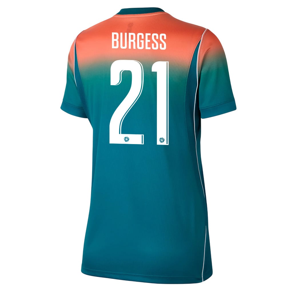 Cameron Burgess 21 Women's Australia National Team 2026 Away Jersey - Teal