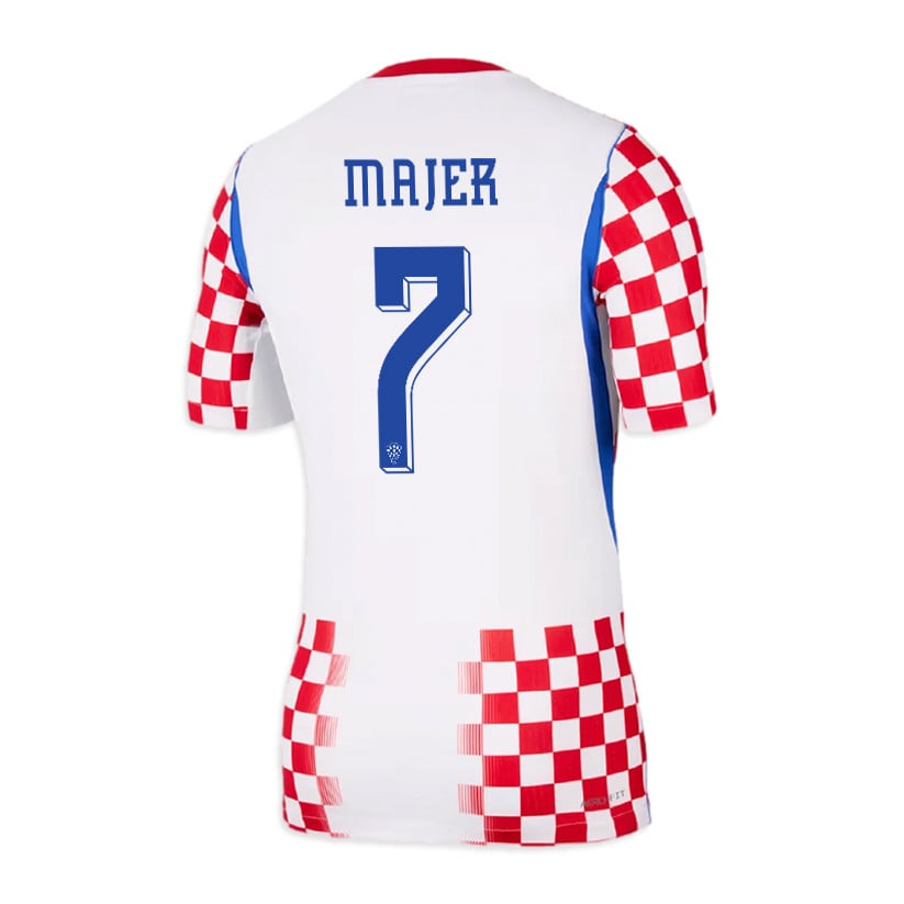 Lovro Majer 7 Croatia National Team 2026 Home Jersey - Men, White/ Red