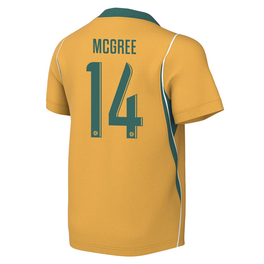 Riley McGree 14 Youth Australia National Team 2026 Home Jersey - Yellow