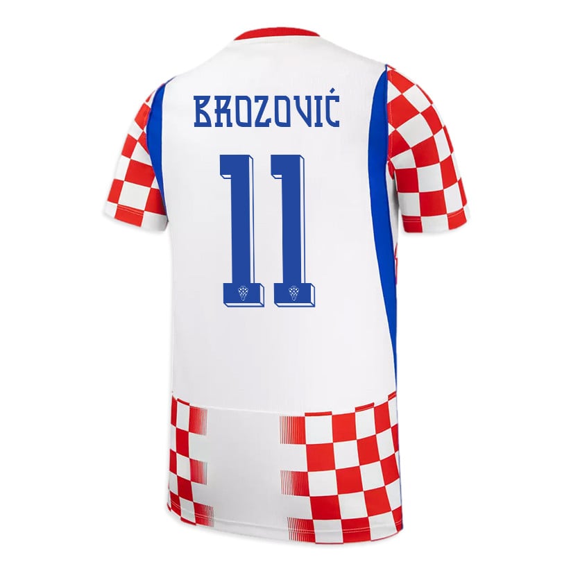 Marcelo Brozović 11 Youth Croatia National Team 2026 Home Jersey - White/ Red