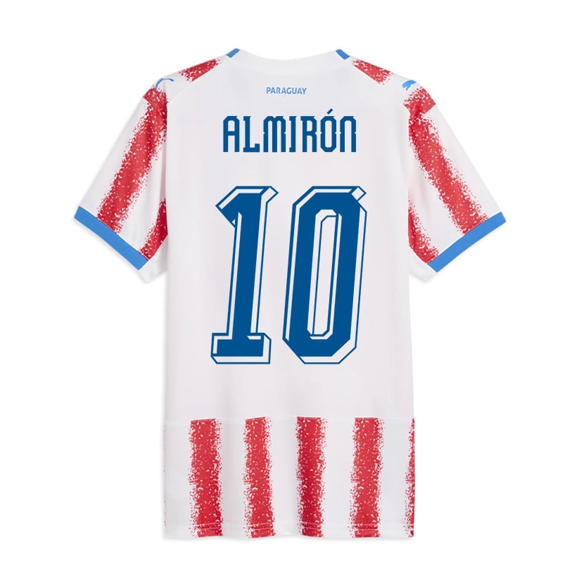 Miguel Almirón 10 Paraguay National Team 2026 Home Jersey - White/Red, Men
