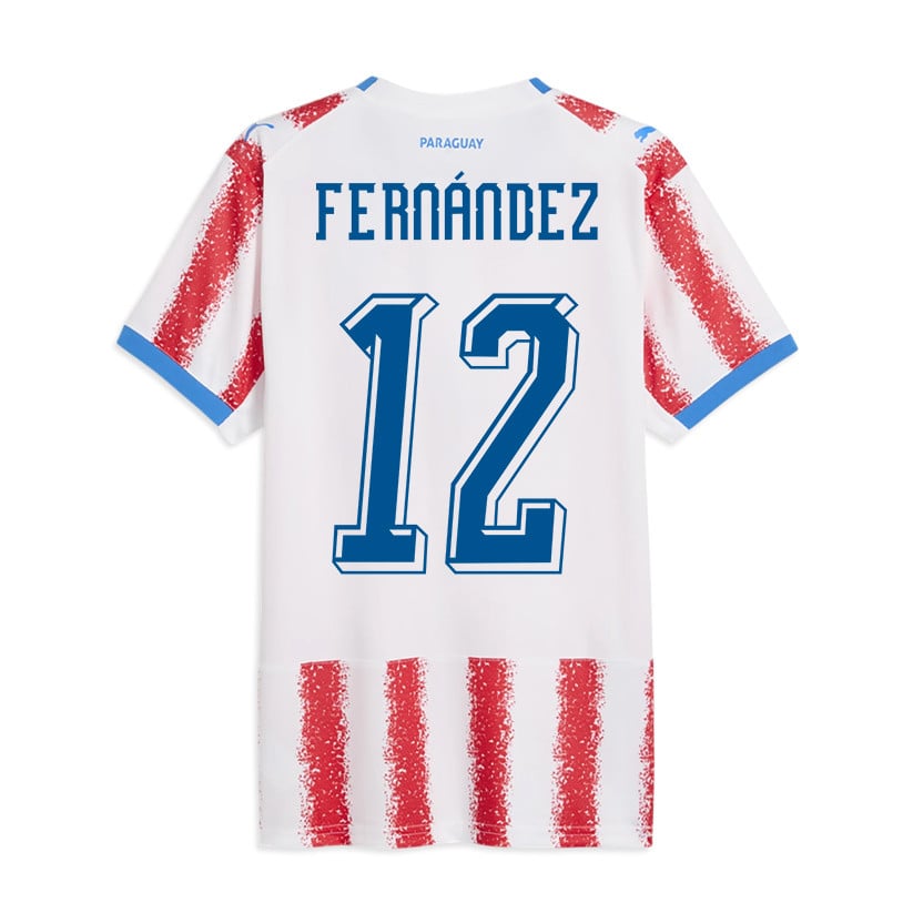 Gatito Fernández 12 Paraguay National Team 2026 Home Jersey - White/Red, Men