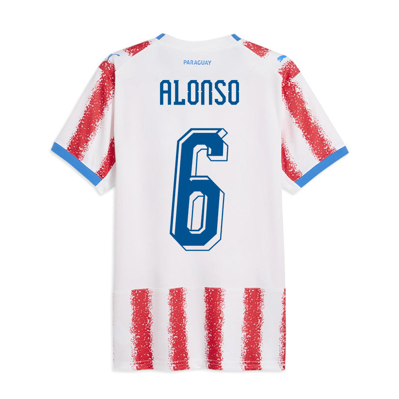 Júnior Alonso 6 Paraguay National Team 2026 Home Jersey - White/Red, Men
