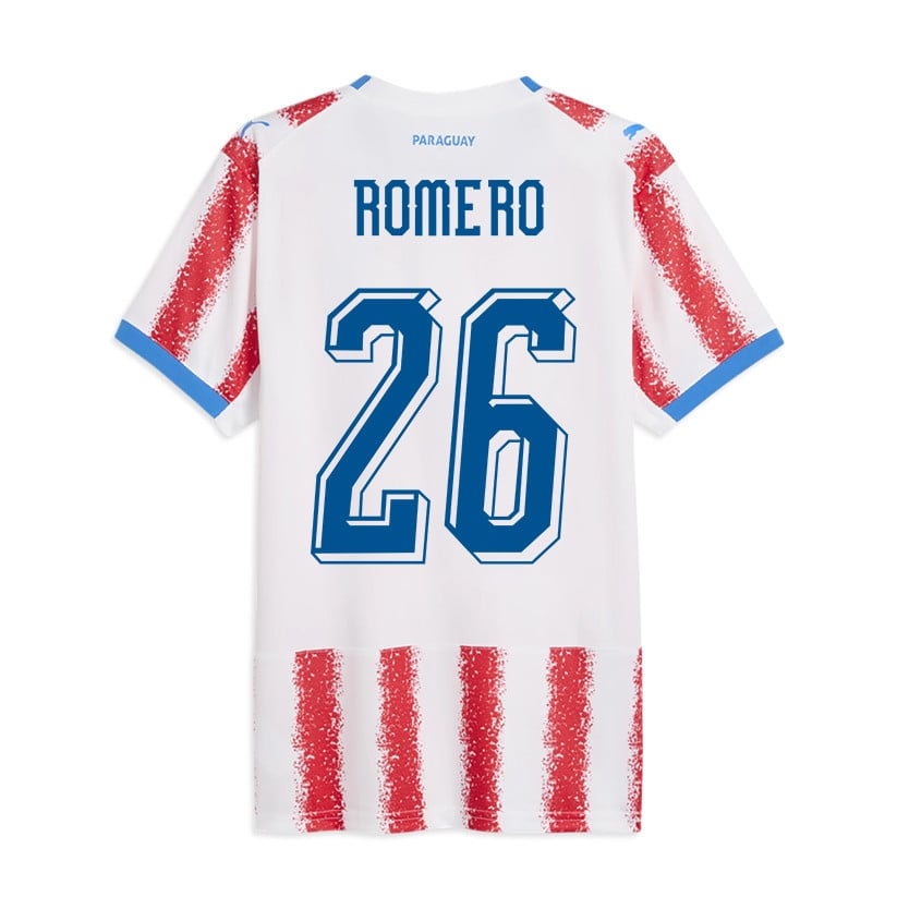 Lucas Romero 26 Paraguay National Team 2026 Home Jersey - White/Red, Men