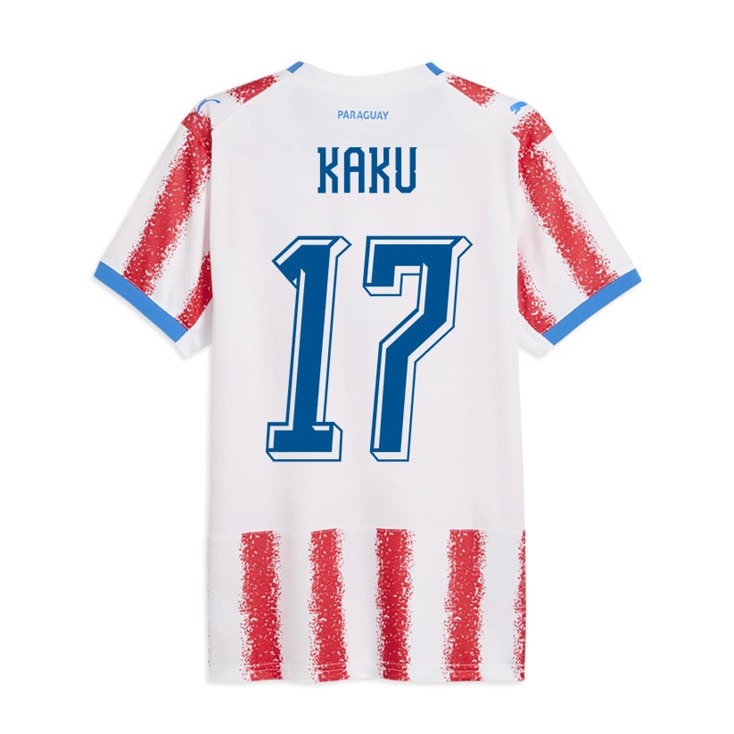 Kaku 17 Paraguay National Team 2026 Home Jersey - White/Red, Men