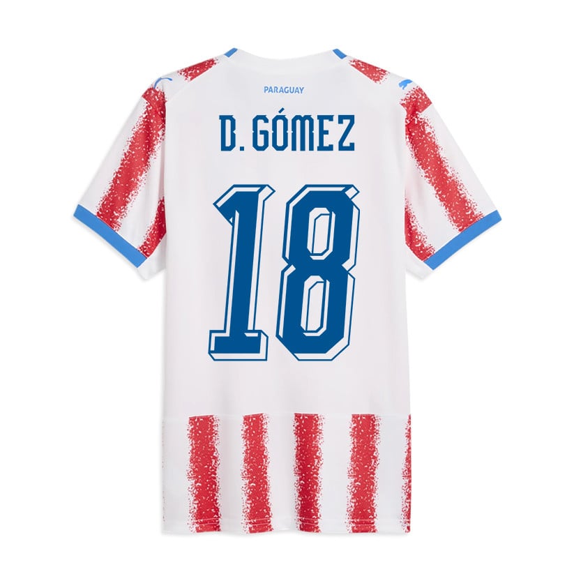 Diego Gómez 18 Paraguay National Team 2026 Home Jersey - White/Red, Men