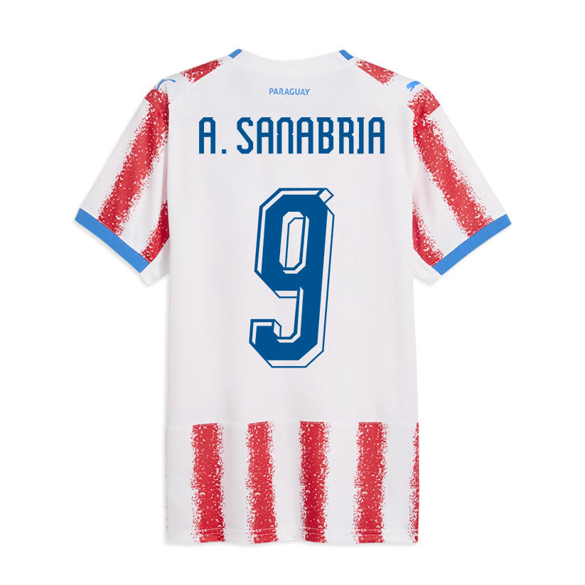 Antonio Sanabria 9 Paraguay National Team 2026 Home Jersey - White/Red, Men
