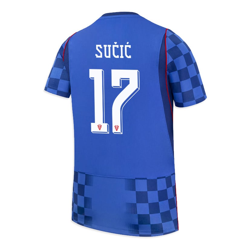 Petar Sučić 17 Youth Croatia National Team 2026 Away Jersey - Blue