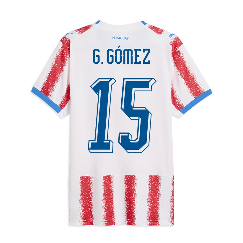 Gustavo Gómez 15 Youth Paraguay National Team 2026 Home Jersey - White/Red