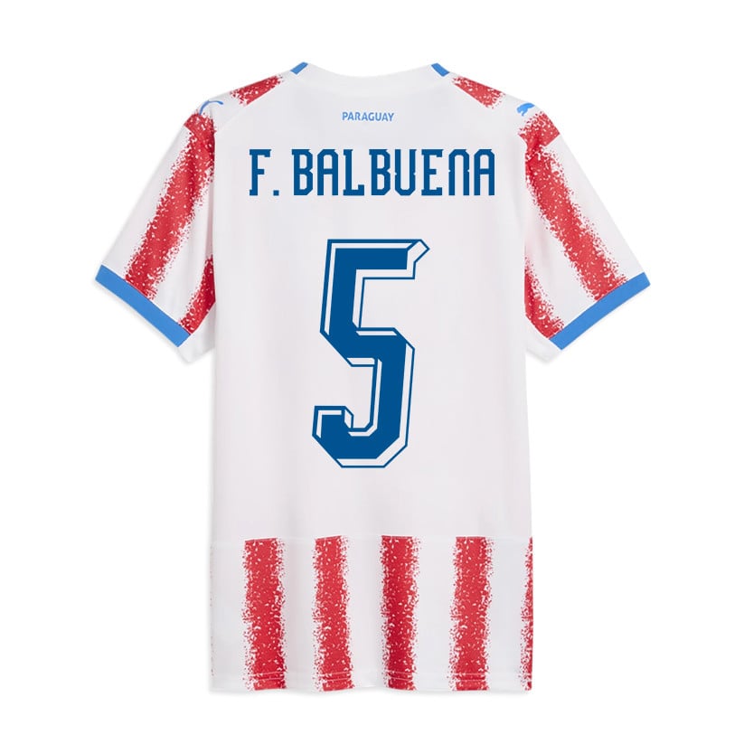 Fabián Balbuena 5 Youth Paraguay National Team 2026 Home Jersey - White/Red