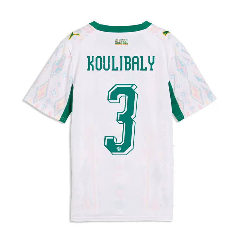 Kalidou Koulibaly 3 Youth Senegal National Team 2026 Home Jersey - White