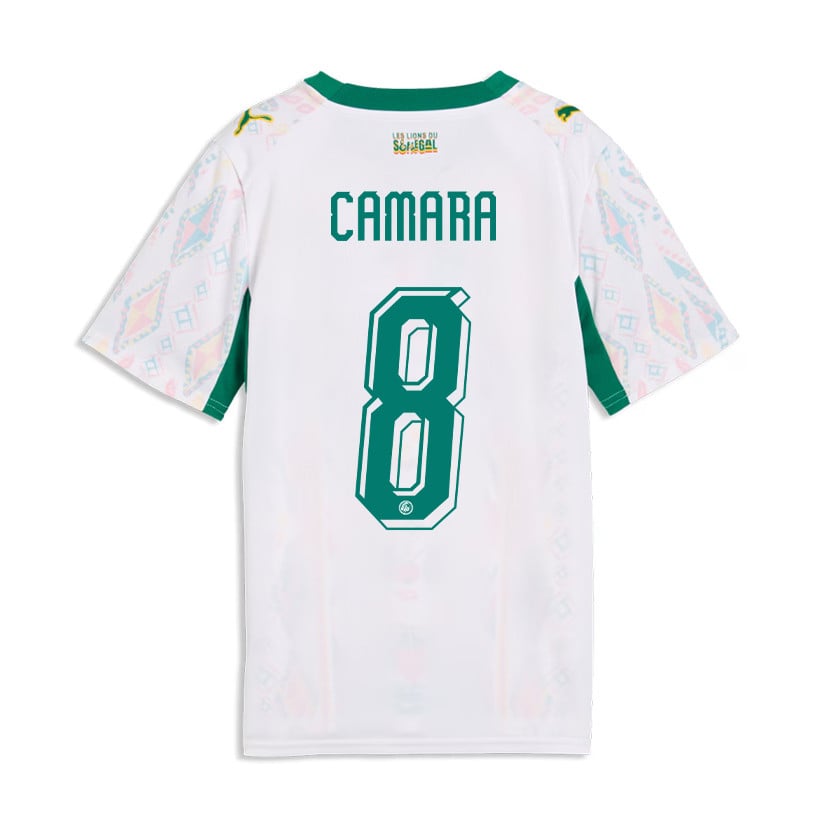 Lamine Camara 8 Youth Senegal National Team 2026 Home Jersey - White