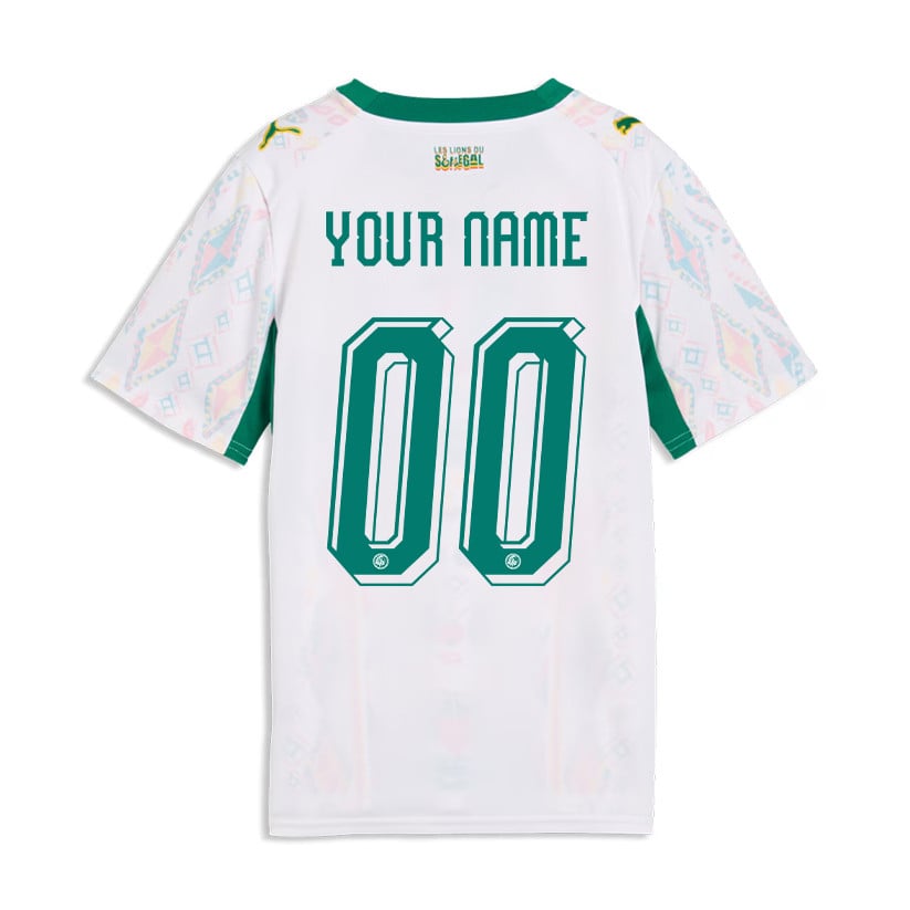 Senegal National Team 2026 Youth Home Jersey - Personalized - White