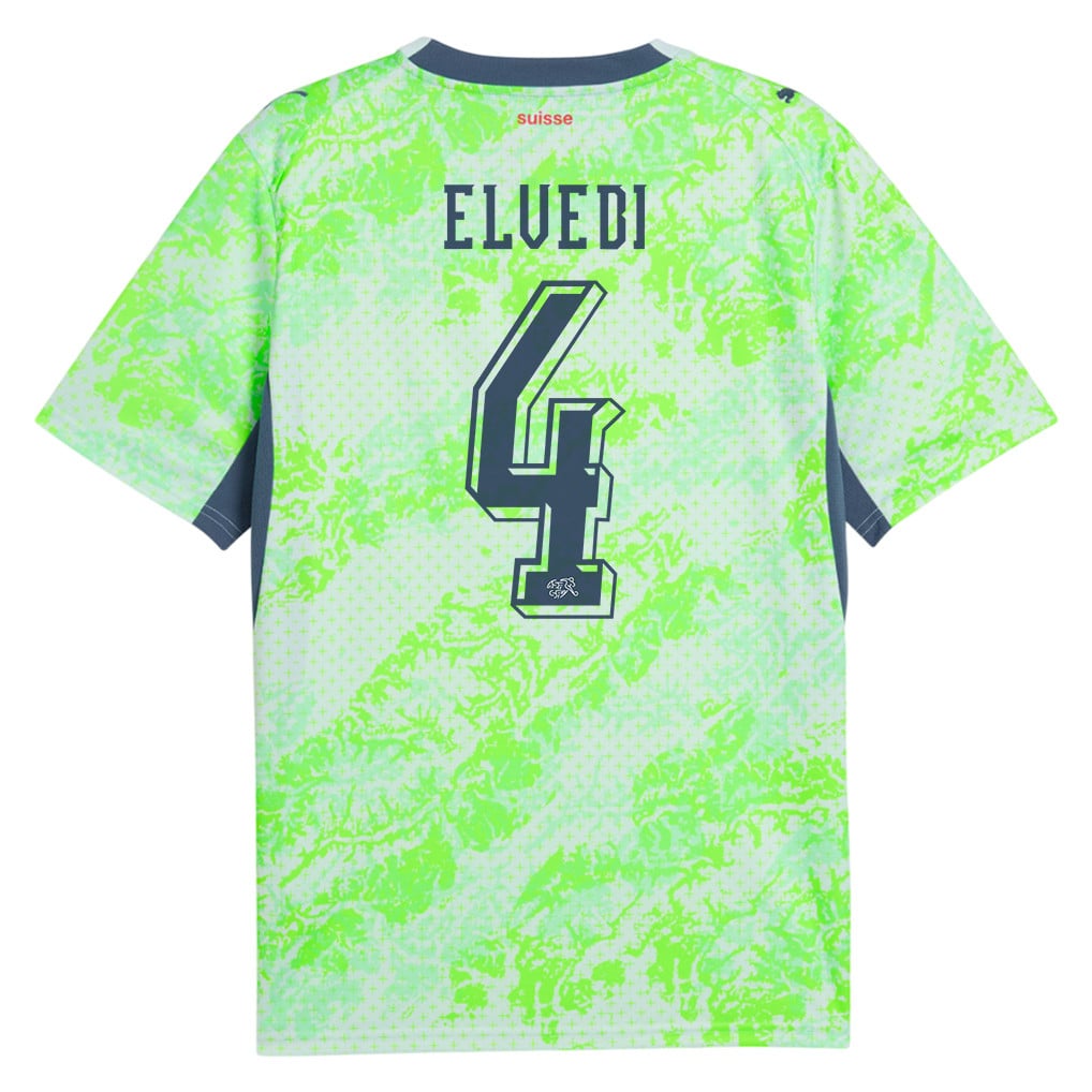 Nico Elvedi 4 Switzerland National Team 2026 Away Jersey - Men, Green