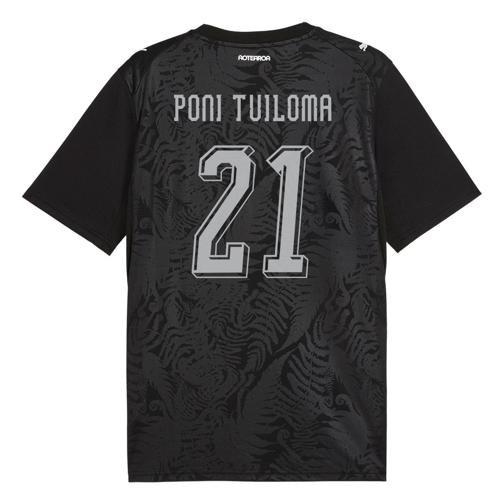 Bill Poni Tuiloma 21 New Zealand National Team 2026 Home Jersey - Black, Men